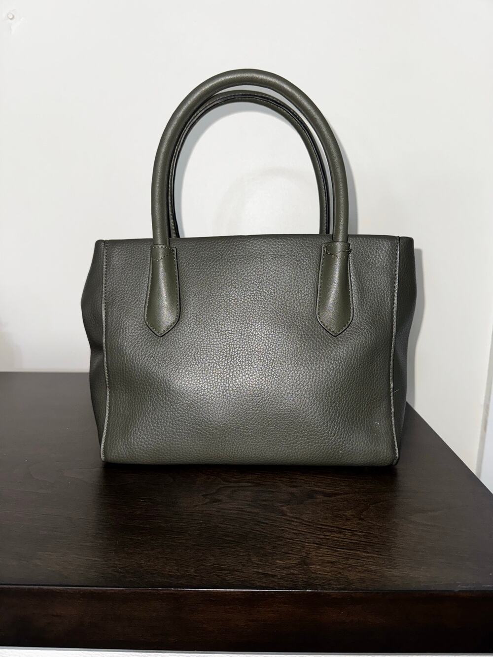 A New Day Olive Green Structured Satchel Handbag – Dark Olive